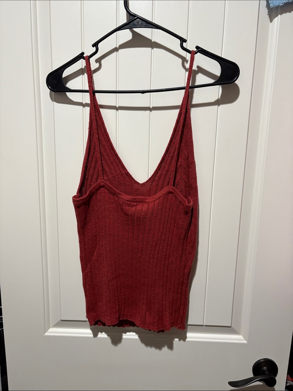 Roxy Women's Deep Red Knit V-Neck Cami - Picture 4 of 4